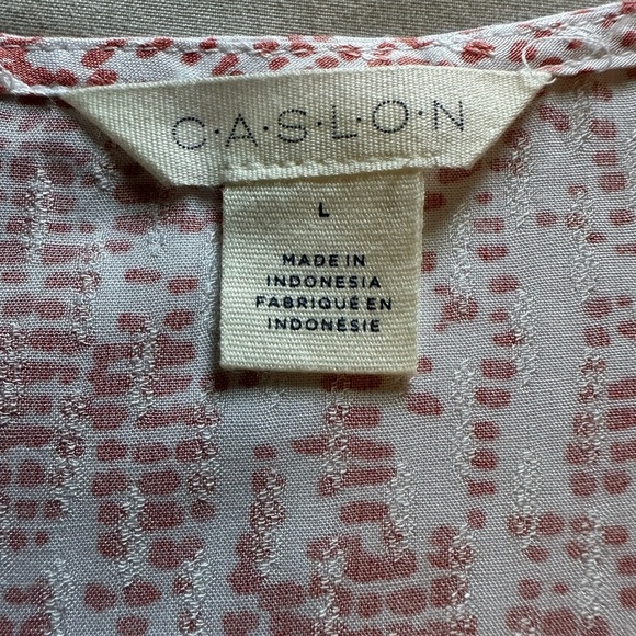 Caslon‎ Red and White Patterned Blouse - Picture 9 of 16